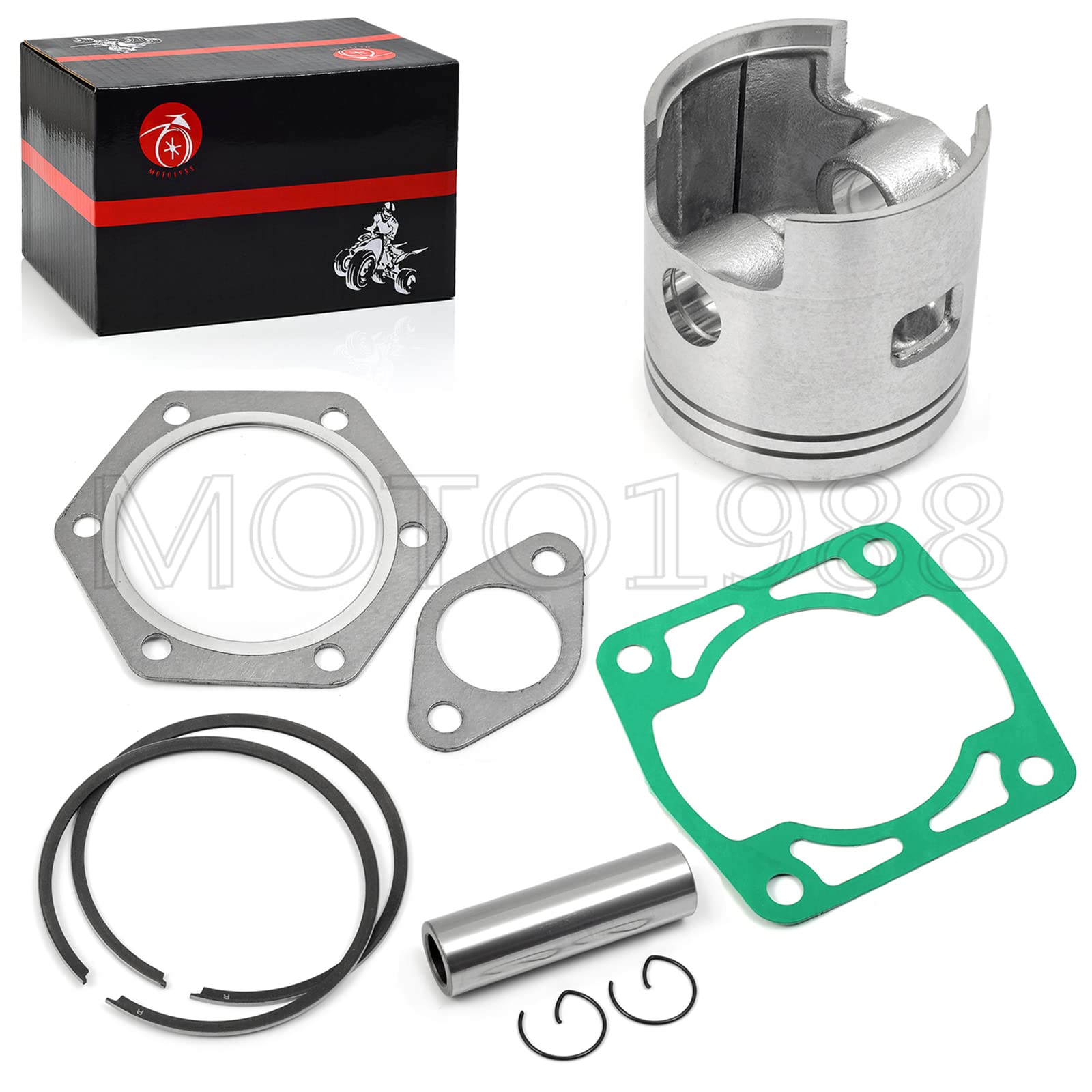 Kolben- und Kolbenring-Set und Dichtung für EZGO 2-Takt-Gas-Golfwagen 1976–1988, 72 mm Standardbohrung 244 cc EC25-DS EC25 2PG Motor 14997-G1 14554-G1 Kolben- und Kolbenring-Set und Dichtung für EZGO 2-Takt-Gas-Golfwagen 1976–1988, 72 mm Standardbohrung 244 cc EC25-DS EC25 2PG Motor 14997-G1 14554-G1 von MOTO1988