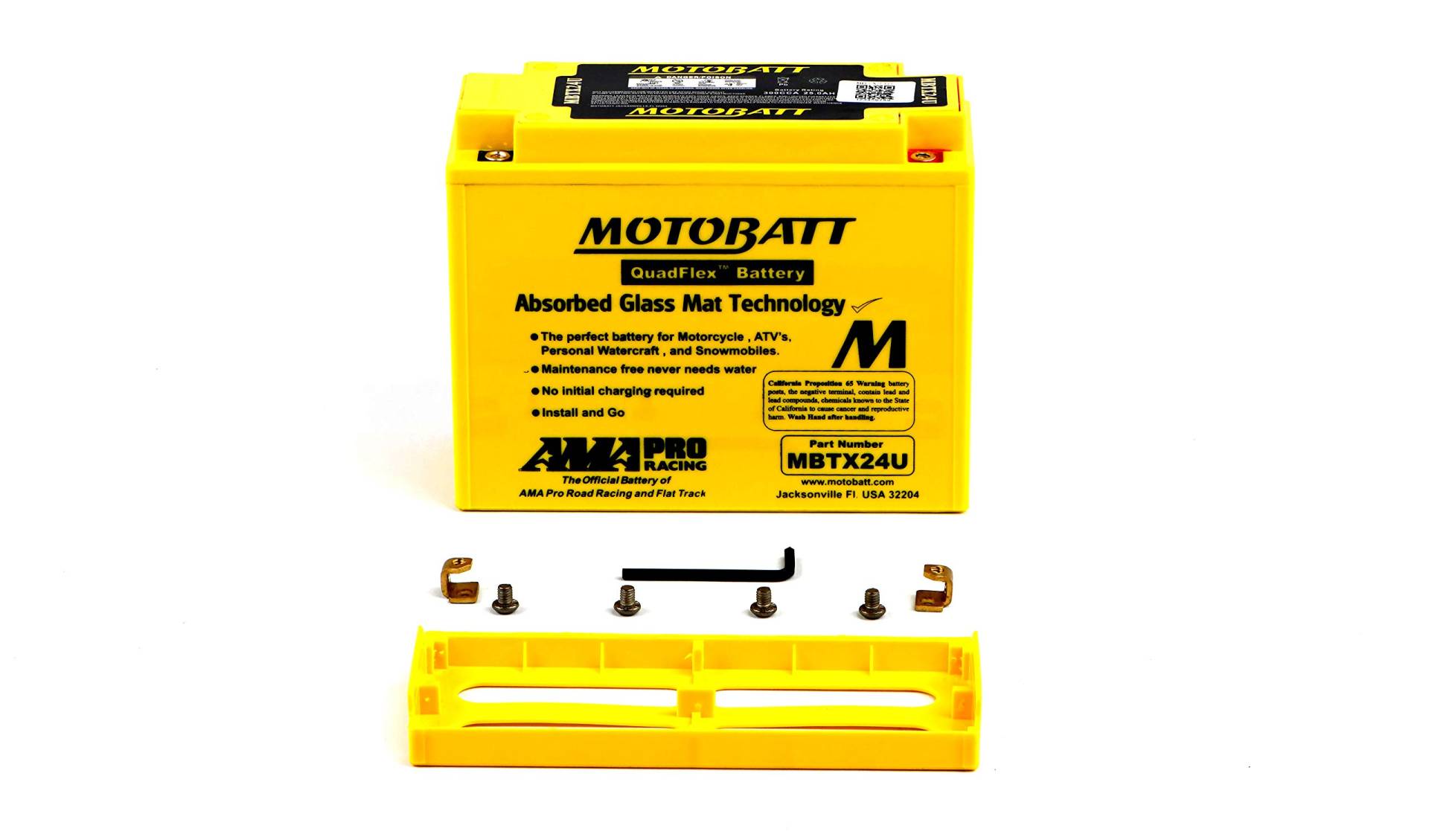 MBTX24U MOTOBATT Quadflex AGM Bike Batterie 12V 25Ah von MOTOBATT