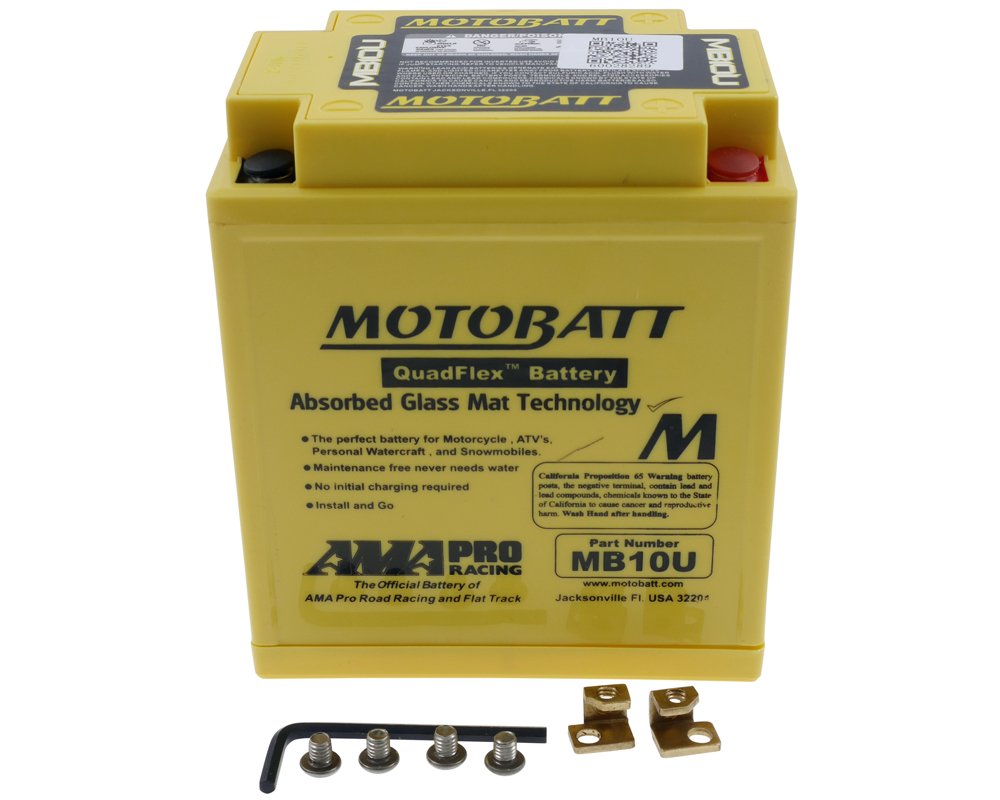 MOTOBATT Batterie 12 V 14,5 Ah (MB10U) [wartungsfrei & versiegelt] kompatibel für Gilera Runner 180 FXR DD SP ZAPM08000 1999-2003 von MOTOBATT