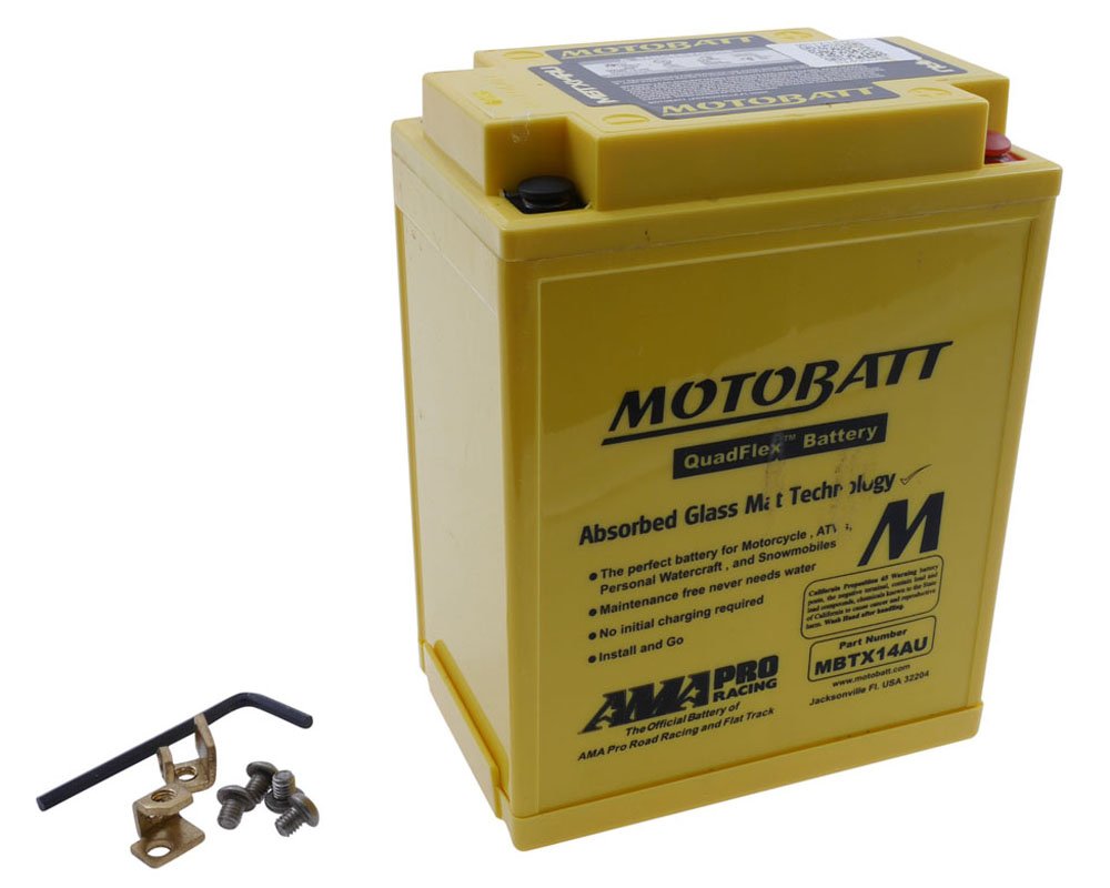 MOTOBATT Batterie 12 V 16,5 Ah (MBTX14AU) [wartungsfrei & versiegelt] kompatibel für Honda CB 750 Four CB750 1969-1971 von MOTOBATT
