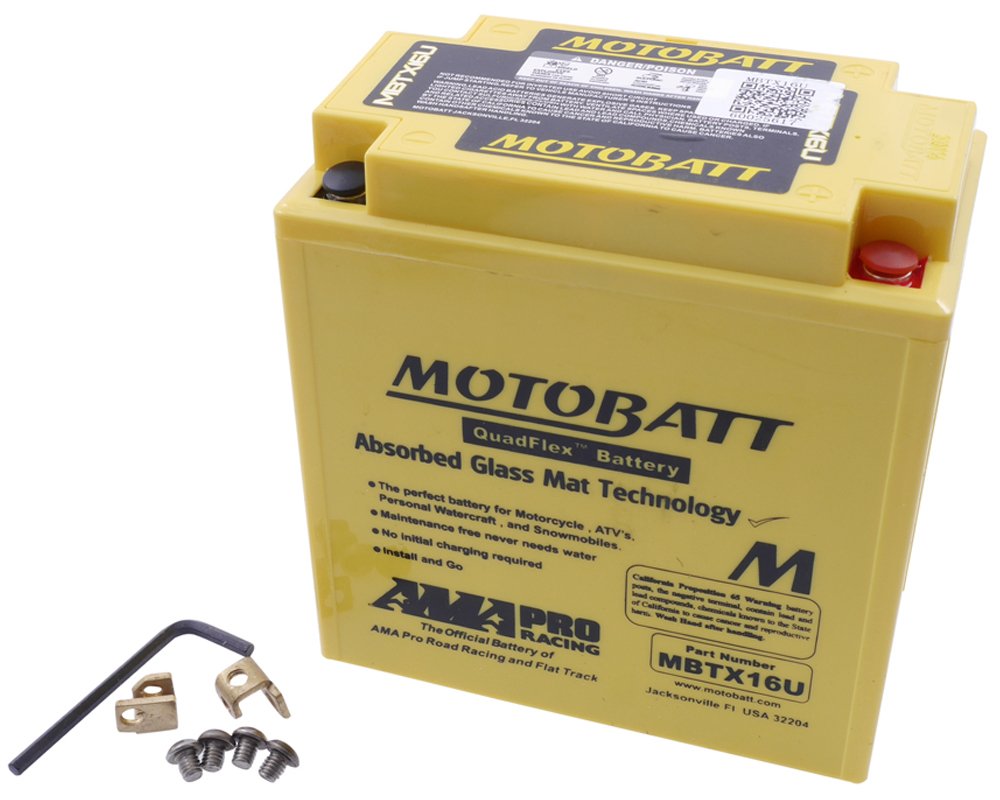 MOTOBATT Batterie 12 V 19 Ah (MBTX16U) [wartungsfrei & versiegelt] kompatibel für Kawasaki VN 1500 Classic VNT50N 2000-2002 von MOTOBATT