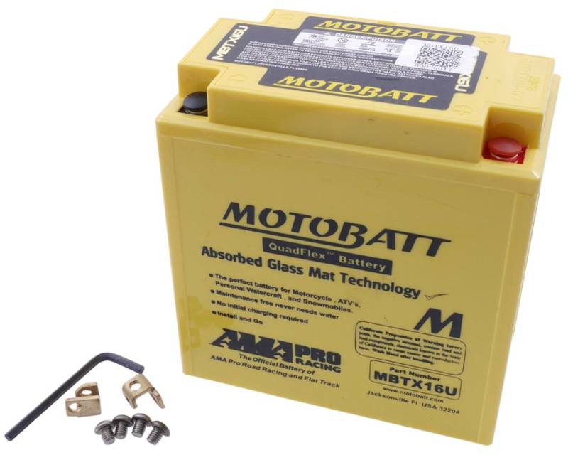 MOTOBATT Batterie 12 V 19 Ah (MBTX16U) [wartungsfrei & versiegelt] kompatibel für Suzuki VL 1500 LC AL1211 1998-2000 von MOTOBATT