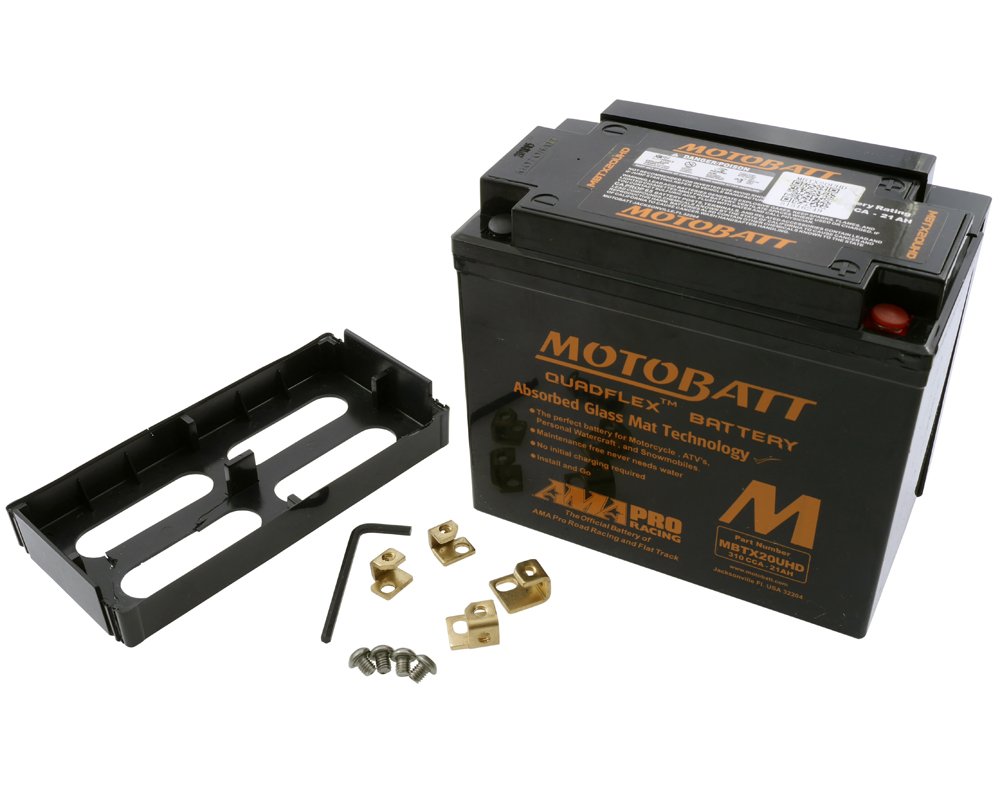 MOTOBATT Batterie 12 V 21 Ah (MBTX20UHD) [wartungsfrei & versiegelt] kompatibel für HD 1450 Softail Night Train FXSTB 2001-2006 von MOTOBATT