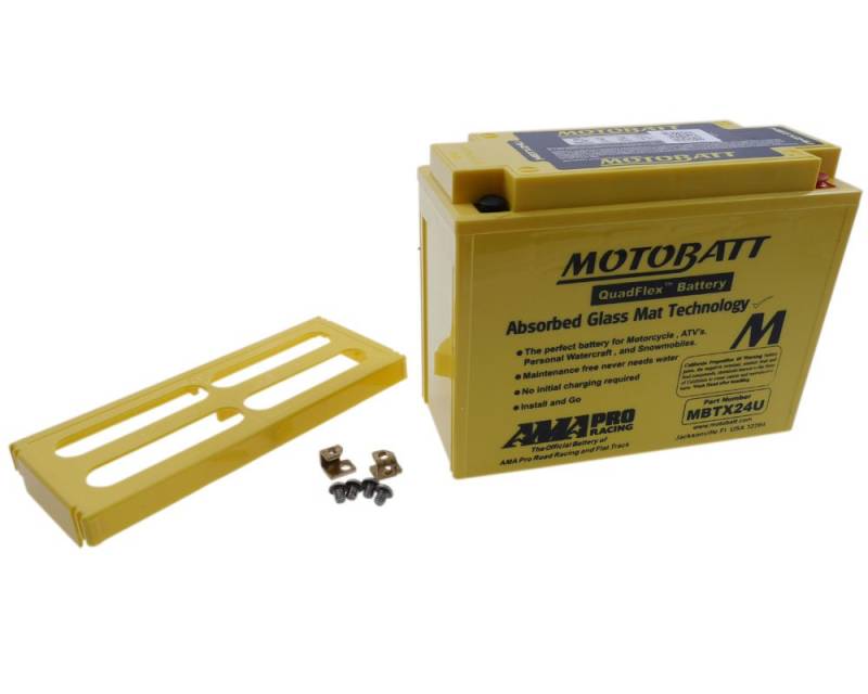 MOTOBATT Batterie 12 V 25 Ah (MBTX24U) [wartungsfrei & versiegelt] kompatibel für Yamaha XV 1100 Virago 3LP 1994-1998 von MOTOBATT