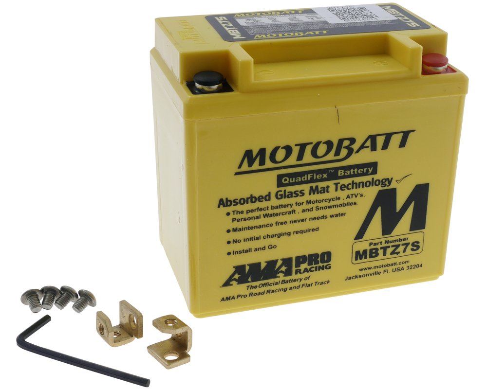 MOTOBATT Batterie 12 V 6,5 Ah (MBTZ7S) [wartungsfrei & versiegelt] kompatibel für Honda CBR 125 R JC39 2007-2010 von MOTOBATT