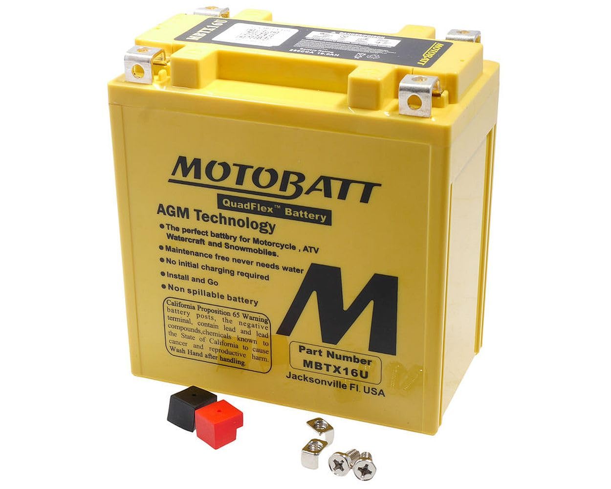MOTOBATT Batterie MBTX16U, 4â Pin 12Â V 19â AH 151 x 87 x 161â mm von MOTOBATT