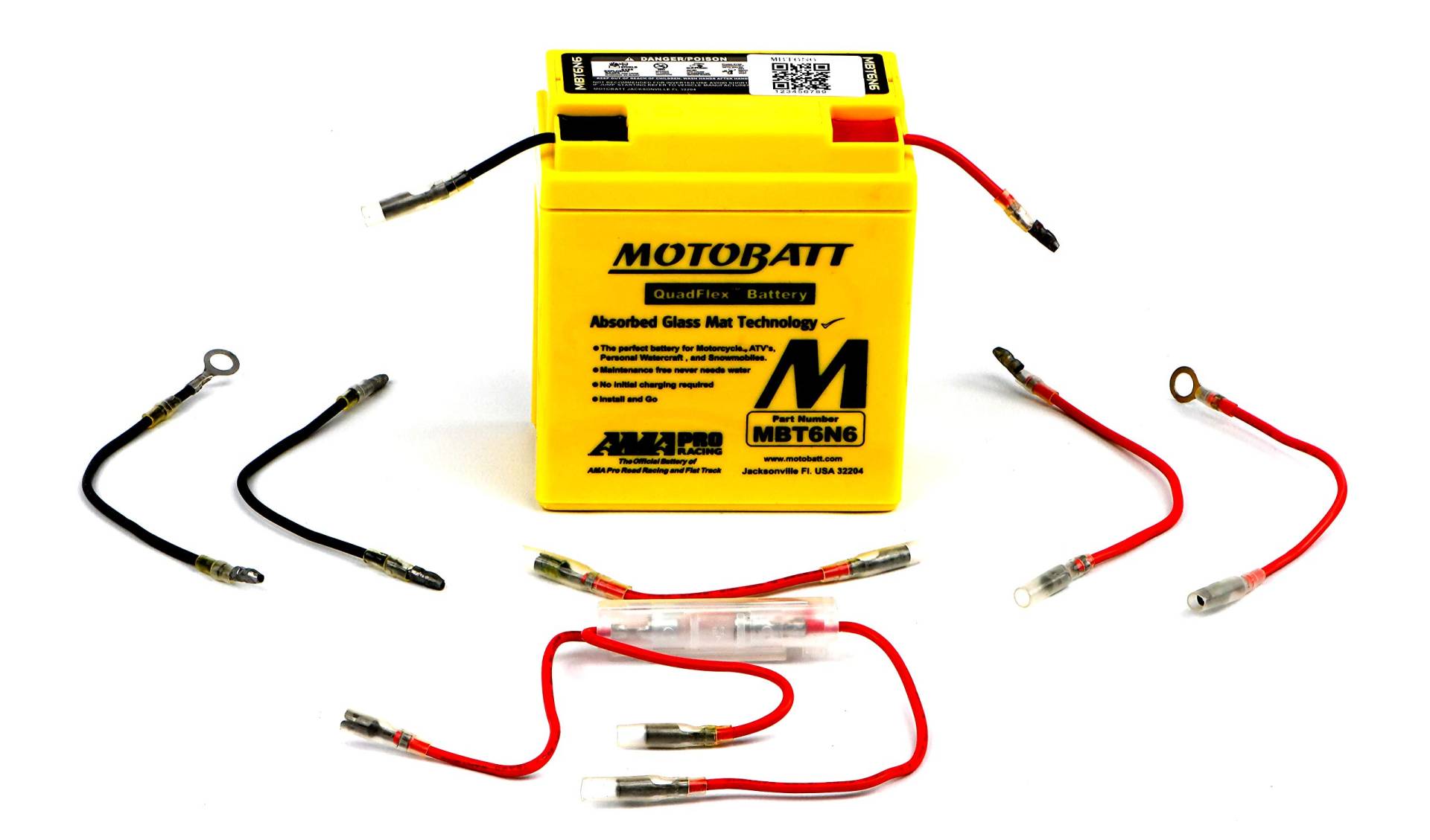 Motobatt MBT6N6 AGM Batterie gelb von MOTOBATT