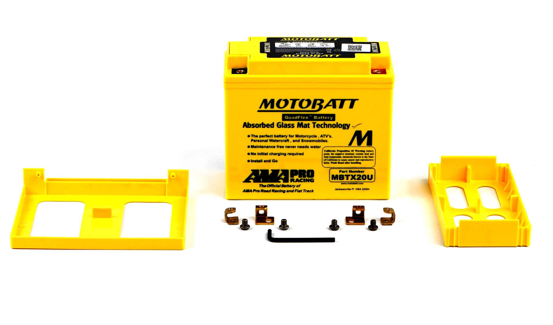 Motobatt MBTX20U AGM Batterie gelb von MOTOBATT