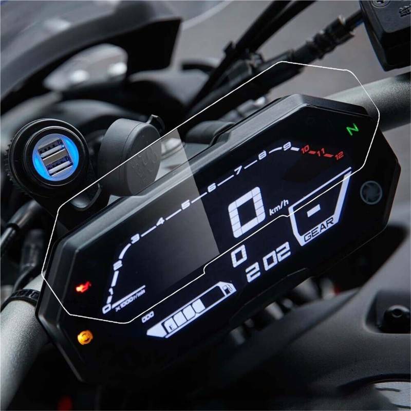 Für Y&amaha MT07 MT-07 FZ-07 FZ07 MT FZ 07 2021-2022 Motorrad Scratch Cluster Screen Dashboard Schutz Instrument Film von MOTOHMHAVN