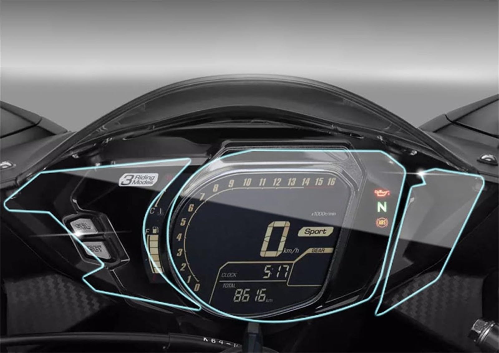 Motorrad-Armaturenbrett-Anti-Kratz-Film Für CBR250RR 2017–2022 Motorrad-Armaturenbrett-Anti-Kratz-Film Für CBR250RR 2017–2022 von MOTOHMHAVN