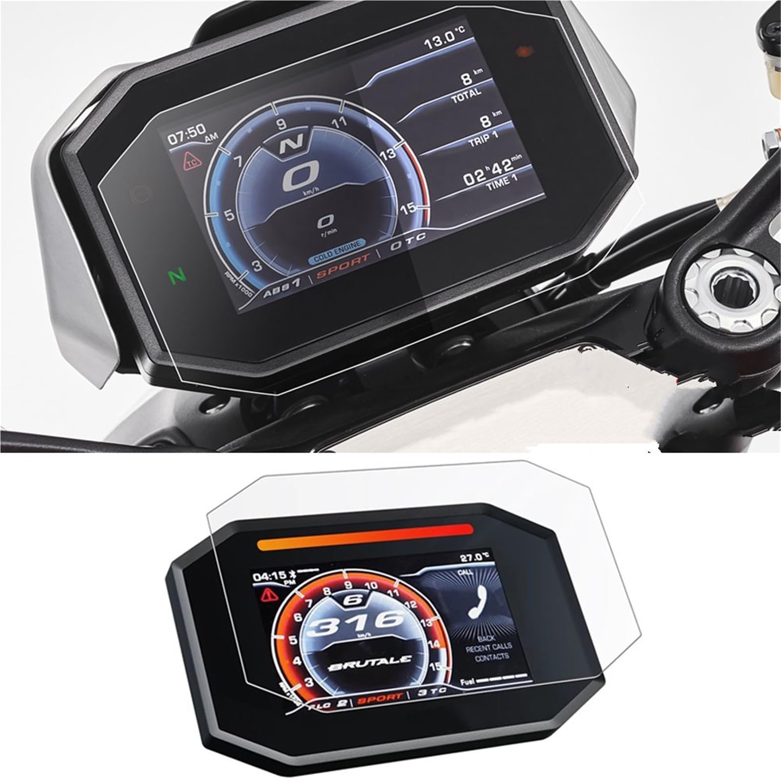 Motorrad-Armaturenbrett-Bildschirm, Kratzfest, Schutzfolie, Zubehör, Passend Für MV Agusta Brutale 800 2021, 1000 RS 2022+ Motorrad-Armaturenbrett-Bildschirm, Kratzfest, Schutzfolie, Zubehör, Passend Für MV Agusta Brutale 800 2021, 1000 RS 2022+ von MOTOHMHAVN