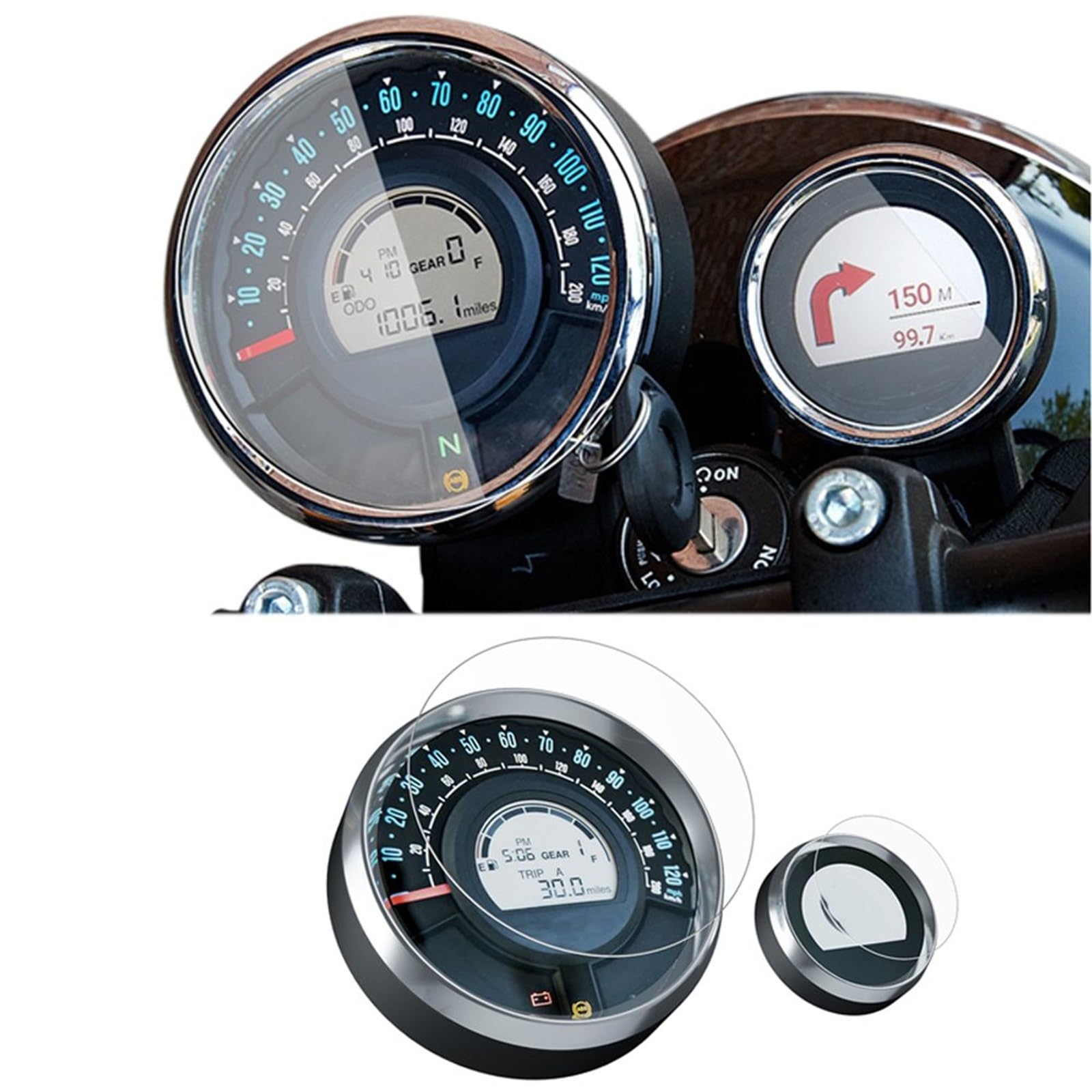 Motorradzubehör Scratch Cluster Screen Dashboard Schutz Instrumentenfolie Für Royal Enfield Meteor 350 Motorradzubehör Scratch Cluster Screen Dashboard Schutz Instrumentenfolie Für Royal Enfield Meteor 350 von MOTOHMHAVN