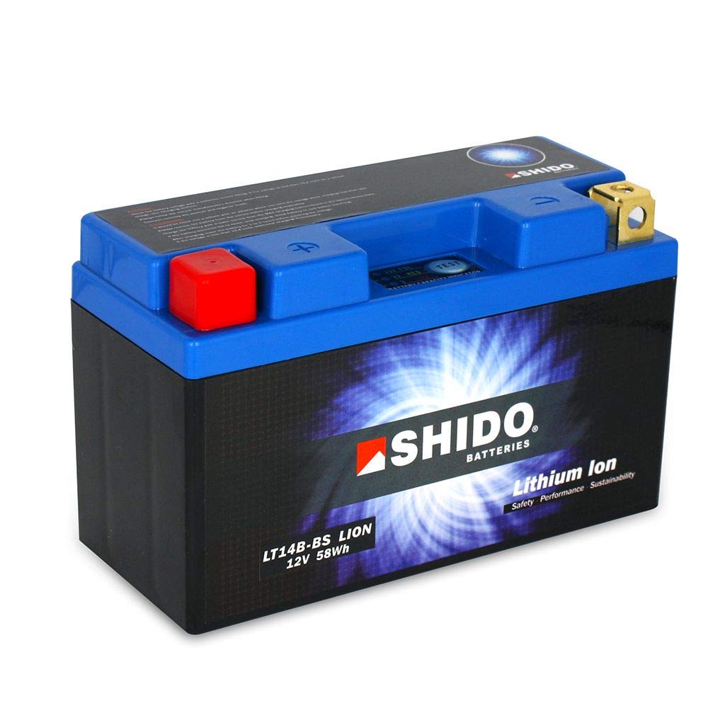 Batterie 12V 4,8AH(12AH) YT14B-BS Lithium-Ionen Shido 51293 BT 1100 Bulldog RP051 02-04 von MOTOMENT