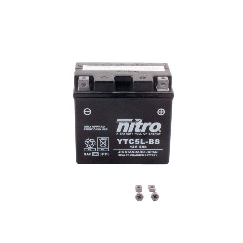 Batterie 12V 5AH YTX5L-BS (YTC5L-BS) Gel Nitro 50412 350 Freeride 4T 12-17 von MOTOMENT