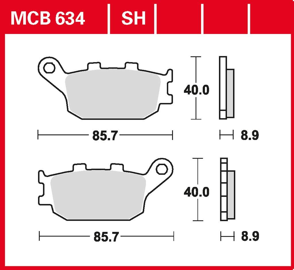 Bremsbelag TRW organischer Allround-Bremsbelag CBF 600 S PC38 04-07 hinten von MOTOMENT