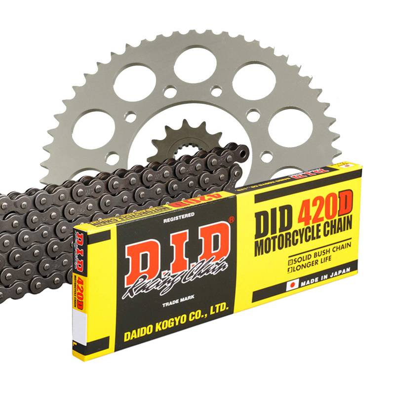 Kettensatz Kettenkit DID 420 D kompatibel mit/passend für Rieju MRT 50 SM Pro 2009-2012 von MOTOMENT