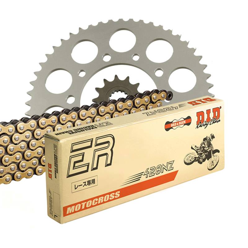 Kettensatz Kettenkit DID 428 NZ passend für Yamaha MT-125 ABS 125 RE40 2021-2024 von MOTOMENT