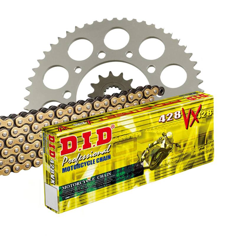 Kettensatz Kettenkit DID 428 VX kompatibel mit/passend für Yamaha MT-125 ABS 125 RE40 2021-2021 von MOTOMENT
