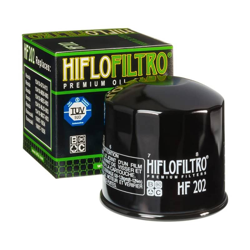 Ölfilter Hiflo HF202 Schwarz Passend für Honda VT 500 C Shadow PC08 1983-1986 von MOTOMENT