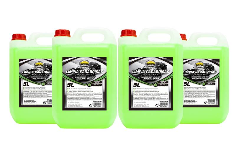 ABC Cleaners RV16LLB SET4 ScheibenReiniger Arom Apfel 5L, Apfelgrün, 4 UDS, Set of 4 von Abc Car Cleaners