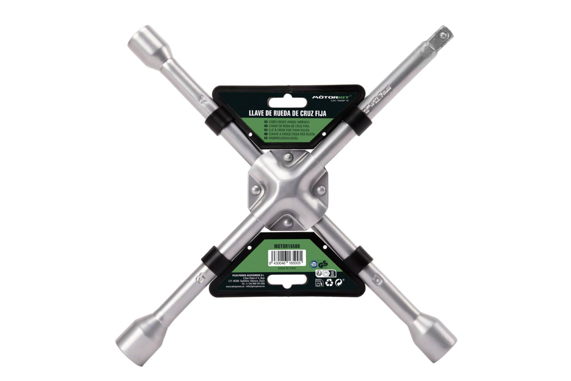 Motorkit Fester Kreuzschlüssel für Radwechsler Gefertigt aus hochfestem Kohlenstoffstahl. Für 17, 19 und 21 mm Muttern. Mit Schlitz für Nussadapter, Silber Motorkit Fester Kreuzschlüssel für Radwechsler Gefertigt aus hochfestem Kohlenstoffstahl. Für 17, 19 und 21 mm Muttern. Mit Schlitz für Nussadapter, Silber von MOTORKIT
