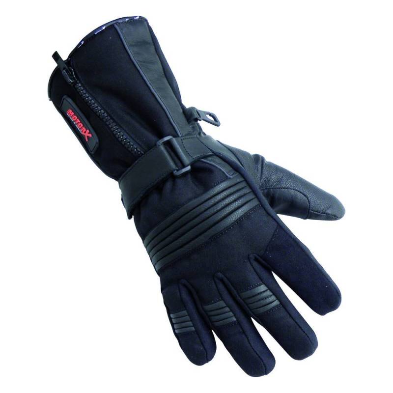 MotorX 4290314 Motorrad Handschuhe Leder Winter, Schwarz, XXL von MOTORX