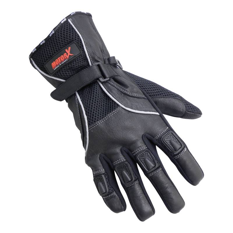 MotorX Motorrad-Handschuhe Sommer, Schwarz, Größe M von MOTORX