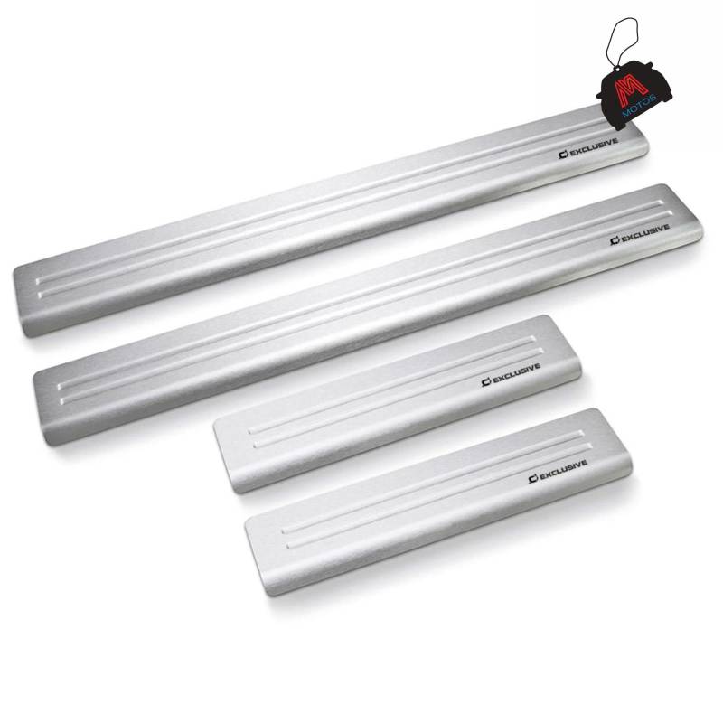 M MOTOS Matte Edelstahl-Einstiegsleisten für BMW seria 5 E34 1987-1996 4 -türig. Erhöhter Fahrkomfort mit säurefesten Schwellerplatten - Kratzschutz von MOTOS
