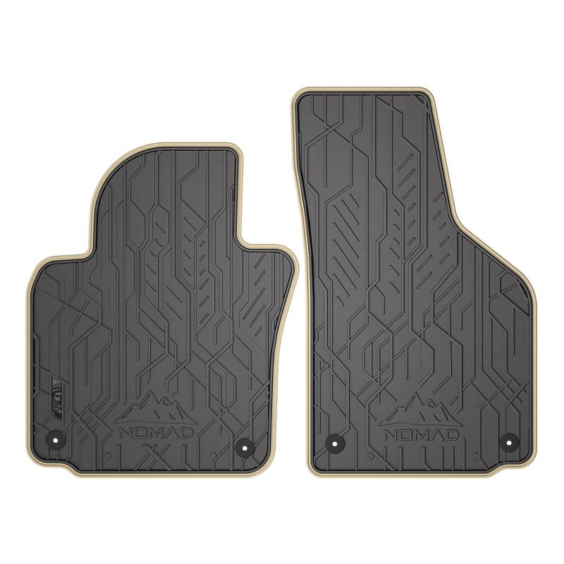 MOTOS Gummimatten vorne passend für Skoda Yeti 2009-2018 Robuste und Flexible Fussmatten Auto, kompatibel mit Befestigungssystem, Eingebaute Stopper, Praktische Ränder, rutschfeste Registerkarten von MOTOS