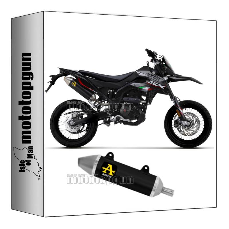 arrow 52509AON* auspuff zugelassen thunder aluminium schwarz endkappe edelstahl kompatibel mit aprilia rx - sx 4t 125 2018 2019 2020 mototopgun von MOTOTOPGUN