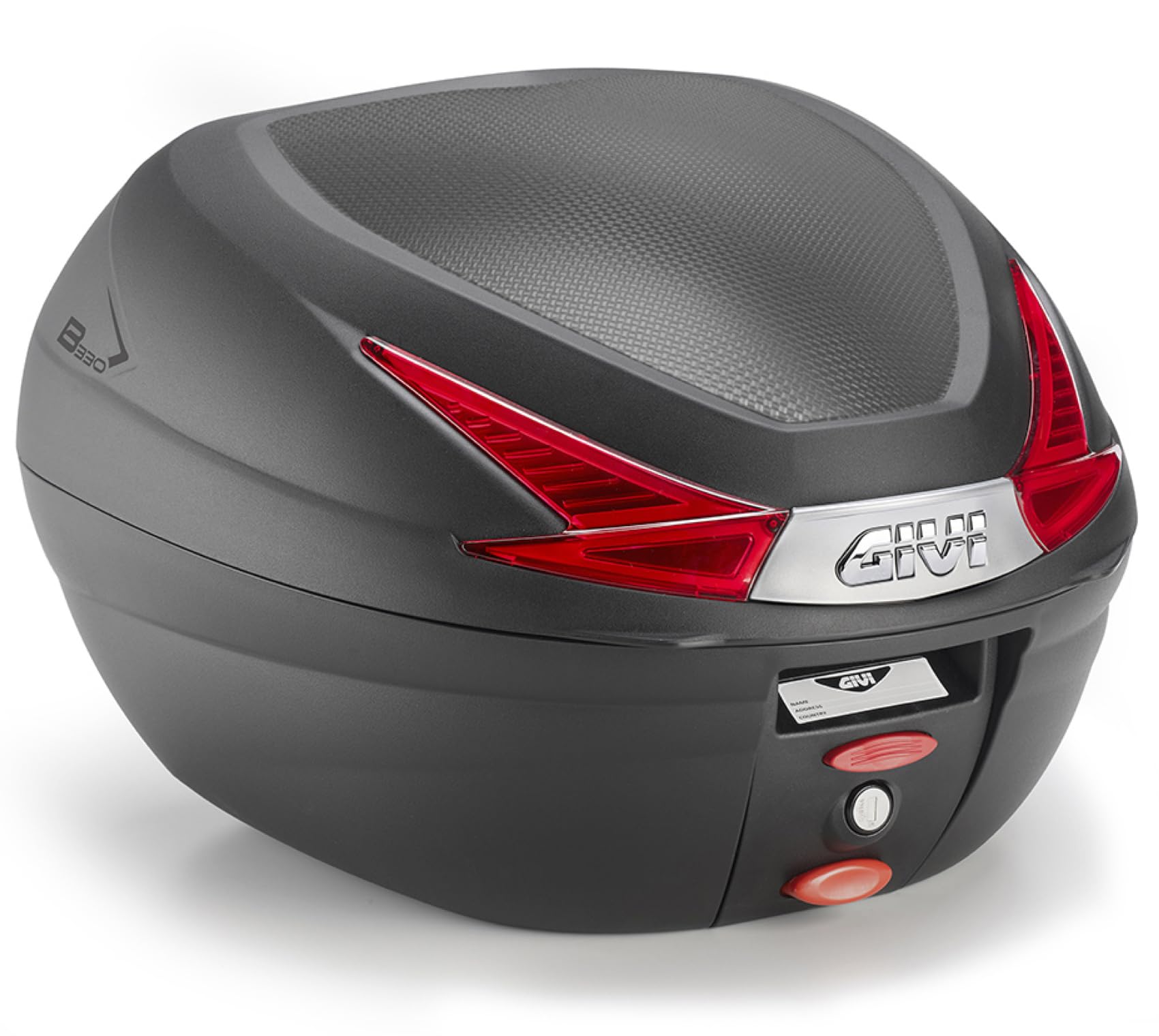 MOTOTOPGUN givi b330n topcase + Trager kompatibel mit Piaggio Medley 125-150 i-get/s 2020 2021 2022 von MOTOTOPGUN