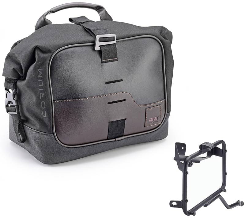 MOTOTOPGUN givi corium crm106+t262 Seitentasche + Anschluss 13 Liter kompatibel mit Kawasaki er-6f 650 2005 2006 2007 2008 von MOTOTOPGUN