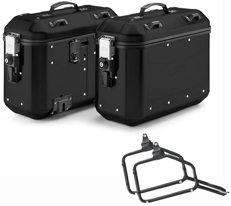 givi trekker Dolomiti dlmk36bpack2+pl532 Seitenkoffer + Gepäckträger Monokey Aluminium schwarz 36 + 36 Liter kompatibel mit Suzuki dl 650 v-strom 2004 2005 2006 mototopgun von MOTOTOPGUN