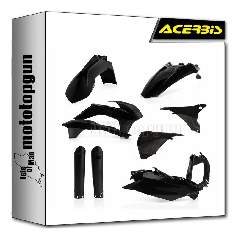 acerbis 0021811.090 plastic full kit schwarz kompatibel mit ktm exc-f 350 2016 2017 2018 mototopgun von MOTOTOPGUN