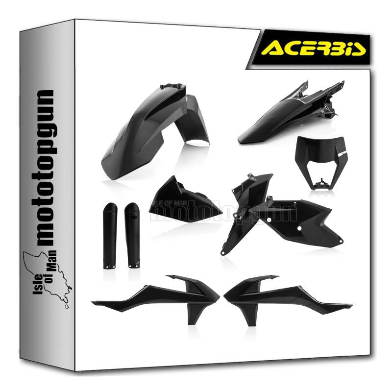 acerbis 0023591.090 plastic full kit schwarz kompatibel mit ktm exc 250 2019 mototopgun von MOTOTOPGUN