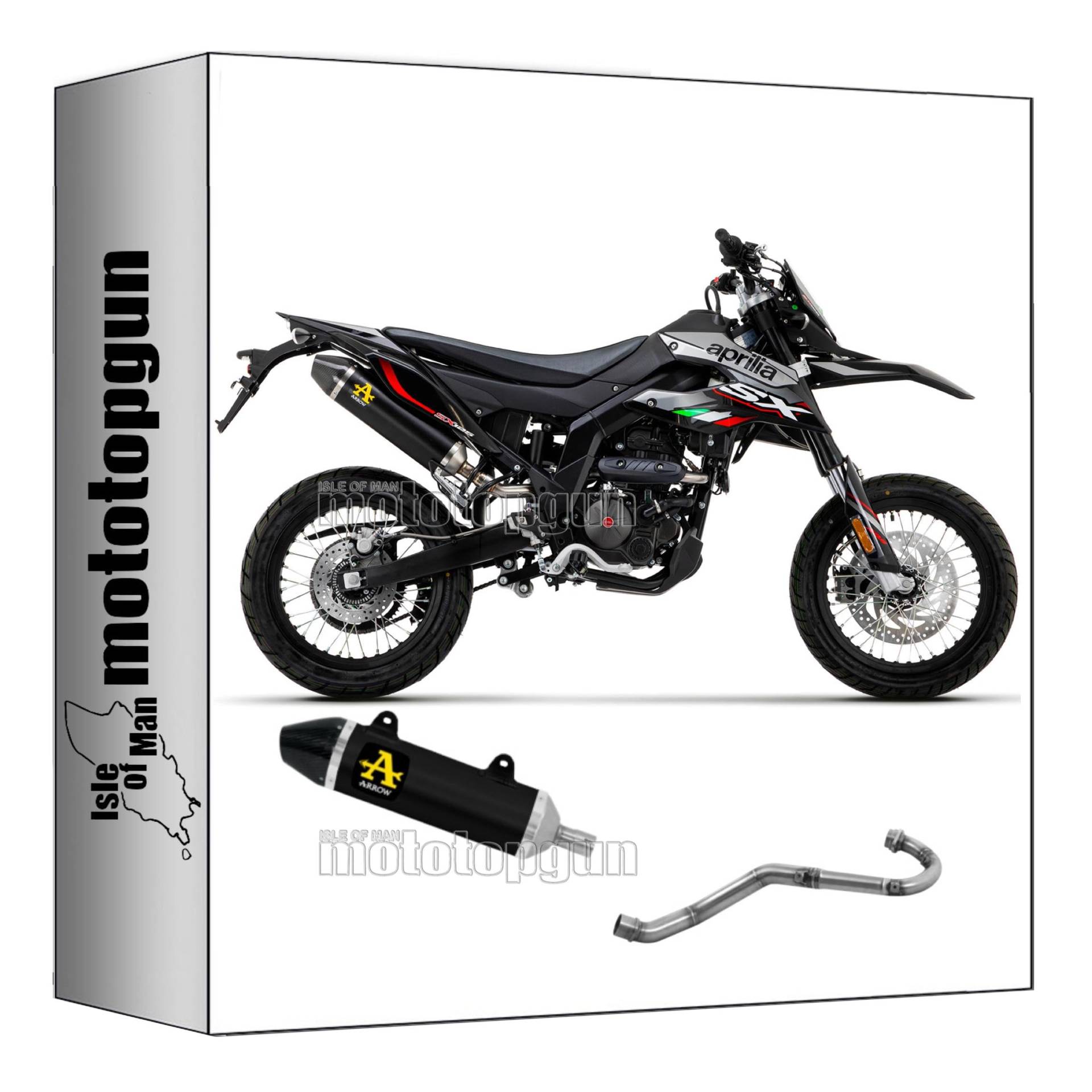arrow 52510AKN + 52002PD komplettanlage kein kat thunder aluminium schwarz endkappe carby kompatibel mit aprilia rx - sx 125 2021 2022 2023 mototopgun arrow 52510AKN + 52002PD komplettanlage kein kat thunder aluminium schwarz endkappe carby kompatibel mit aprilia rx - sx 125 2021 2022 2023 mototopgun von MOTOTOPGUN