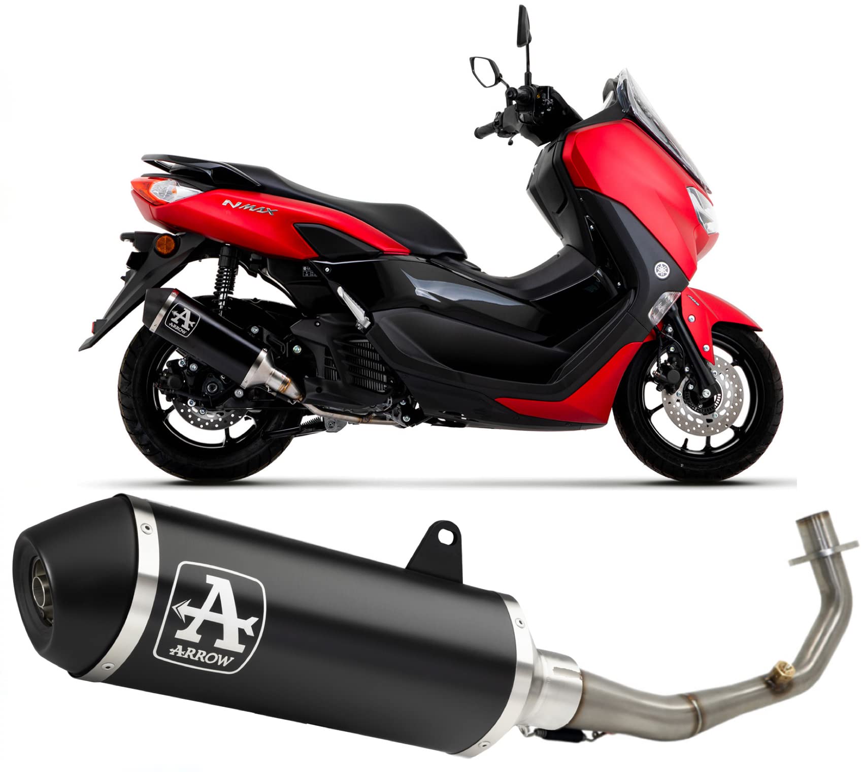 arrow 53545ann, schalldämpfer mit krummer, vollständiges system kein kat urban aluminium schwarz, endkappe edelstahl schwarz, kompatibel mit motorrad yamaha nmax n-max 125 2023 mototopgun arrow 53545ann, schalldämpfer mit krummer, vollständiges system kein kat urban aluminium schwarz, endkappe edelstahl schwarz, kompatibel mit motorrad yamaha nmax n-max 125 2023 mototopgun von MOTOTOPGUN