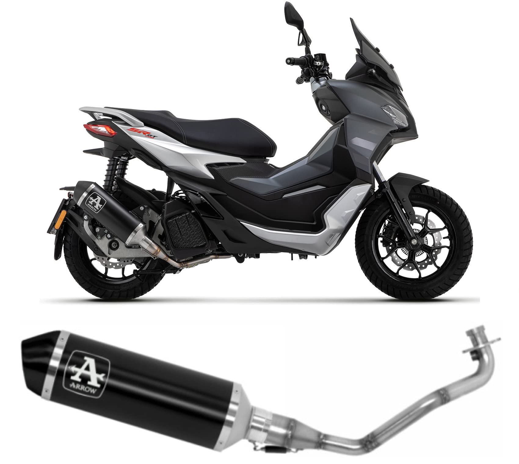 arrow 53549ann, schalldämpfer mit krummer, vollständiges system kein kat urban aluminium schwarz, endkappe edelstahl schwarz, kompatibel mit motorrad aprilia sr 200 gt 2022 2023 mototopgun arrow 53549ann, schalldämpfer mit krummer, vollständiges system kein kat urban aluminium schwarz, endkappe edelstahl schwarz, kompatibel mit motorrad aprilia sr 200 gt 2022 2023 mototopgun von MOTOTOPGUN