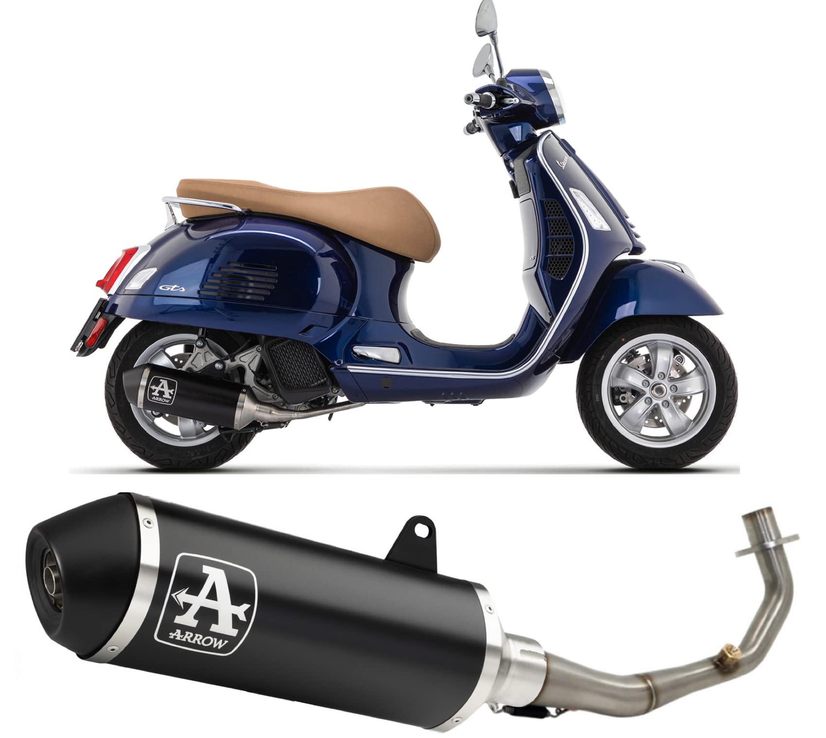 arrow 53550ann, schalldämpfer mit krummer, vollständiges system kein kat urban aluminium schwarz, endkappe edelstahl schwarz, kompatibel mit motorrad piaggio vespa gts 125 ie 2021 2022 mototopgun arrow 53550ann, schalldämpfer mit krummer, vollständiges system kein kat urban aluminium schwarz, endkappe edelstahl schwarz, kompatibel mit motorrad piaggio vespa gts 125 ie 2021 2022 mototopgun von MOTOTOPGUN