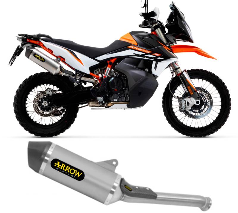 arrow 71904ak, schalldämpfer zugelassen race-tech aluminium, endkappe carbon, kompatibel mit motorrad ktm 890 adventure 2021 2022 2023 mototopgun von MOTOTOPGUN