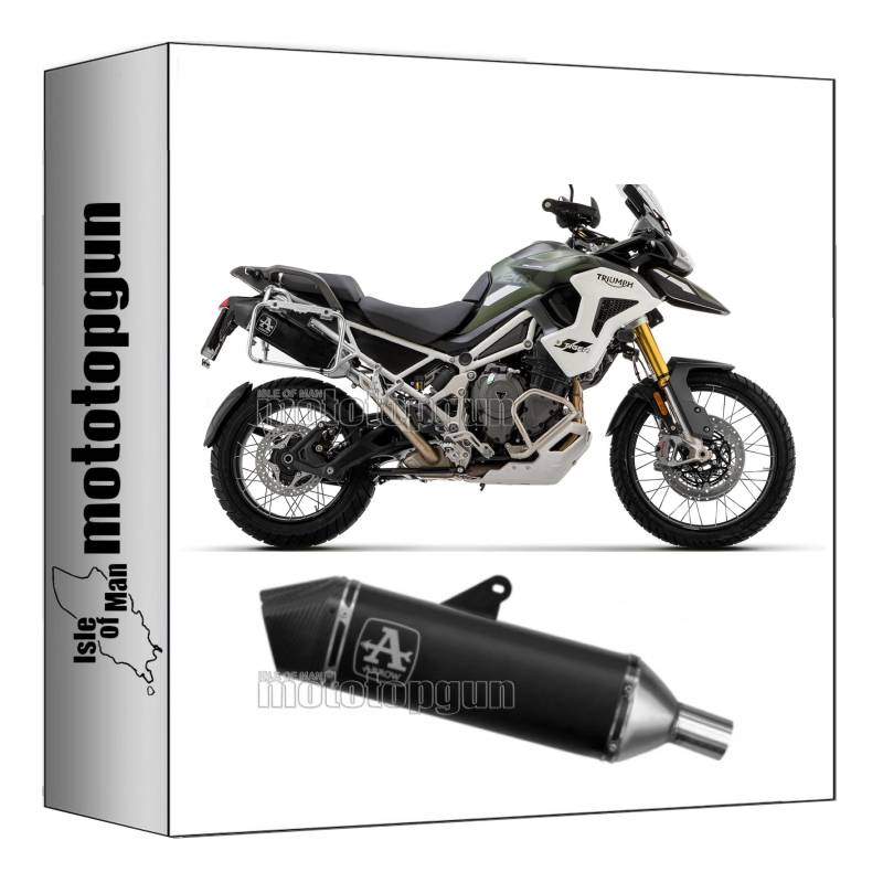 arrow 72503VAN auspuff zugelassen veloce aluminium schwarz endkappe carby kompatibel mit triumph tiger 1200 2022 2023 mototopgun von MOTOTOPGUN