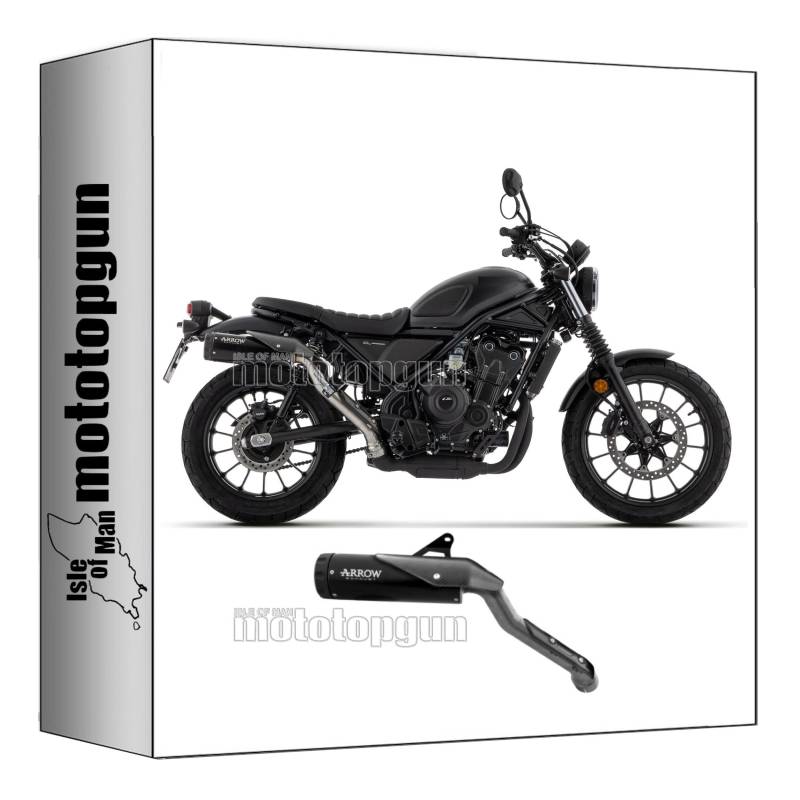 arrow 74513RBN auspuff zugelassen rebel aluminium schwarz endkappe aluminium schwarz kompatibel mit honda cl 500 2024 mototopgun von MOTOTOPGUN
