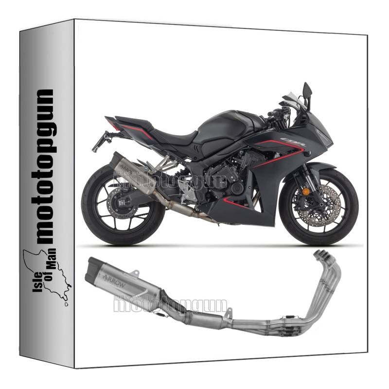 komplettanlage zugelassen kat arrow indy-race evo aus titan mit endkappe aus carby kompatibel mit honda cbr 650 r 2024 mototopgun 71969pk von MOTOTOPGUN