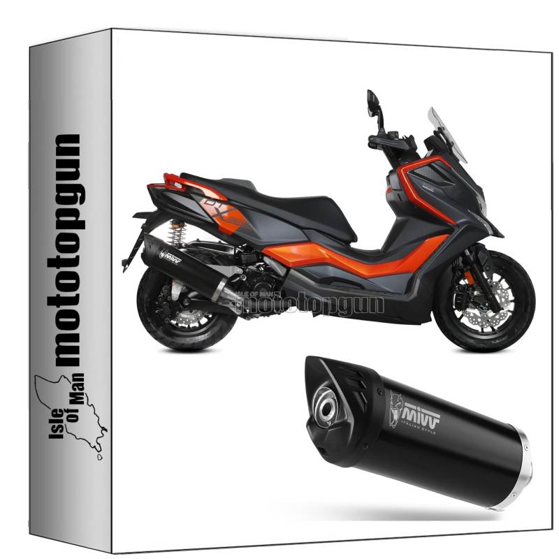 mivv auspuff racing kein kat mover stahl schwarz kompatibel mit kymco dtx 360 350 2023 2024 mototopgun von MOTOTOPGUN
