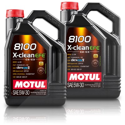Motul 2x 5 L 8100 X-clean EFE 5W30 Motoröl [Hersteller-Nr. 109456] von MOTUL