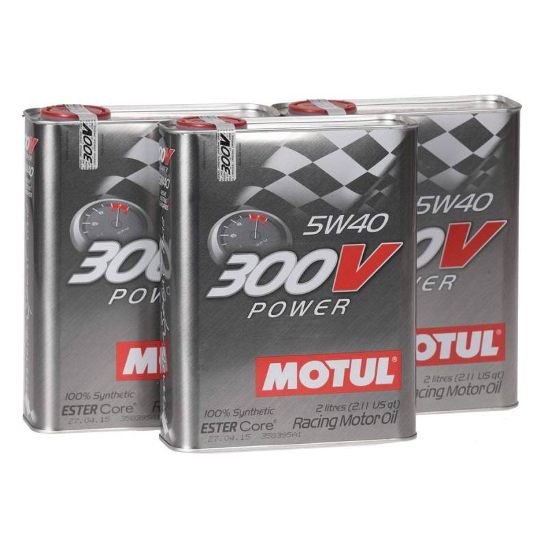 Motul Motor Oil Turnier 104242 300V Power 5W-40, Pack 6 Liter (Metallic) von Motul