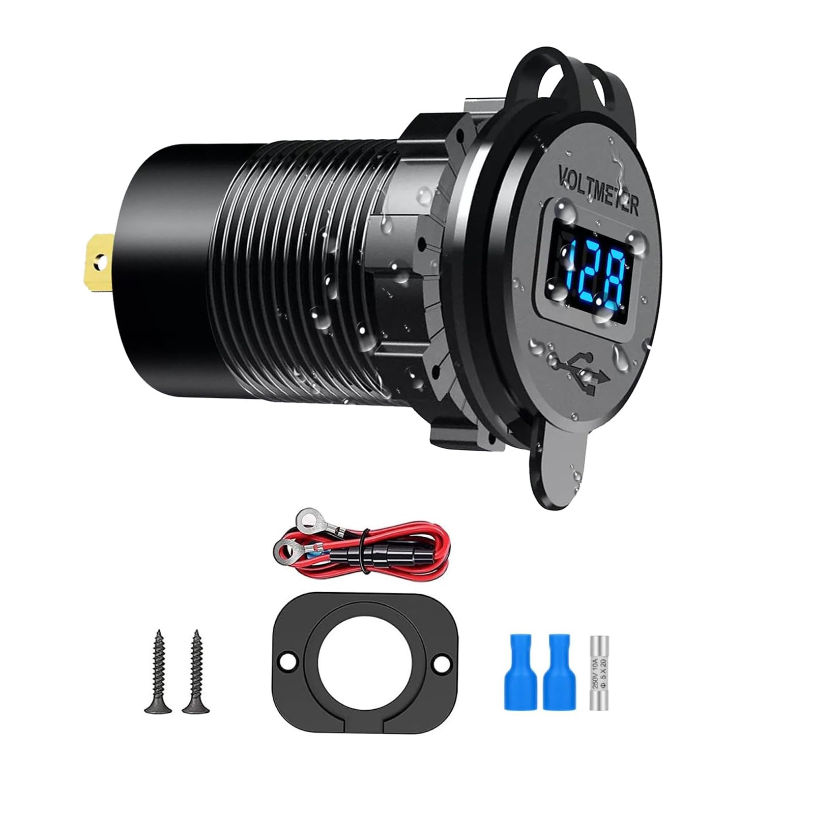 DC 12-24V 30W Dual USB Zigarettenanzünder Steckdose + Dual Typ C Schnellladegerät Ausgang LED Power Adapter DC 12-24V 30W Dual USB Zigarettenanzünder Steckdose + Dual Typ C Schnellladegerät Ausgang LED Power Adapter von MOUDOAUER