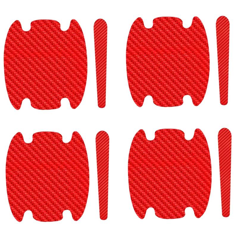 Autotürgriffschutz, 8-teilig/Set, Selbstklebender Antikollisions-Kratzschutz für Autotürgriffe mit Tassenaufkleber für SUV, LKW, Wohnmobil, rot von MOUNTTU
