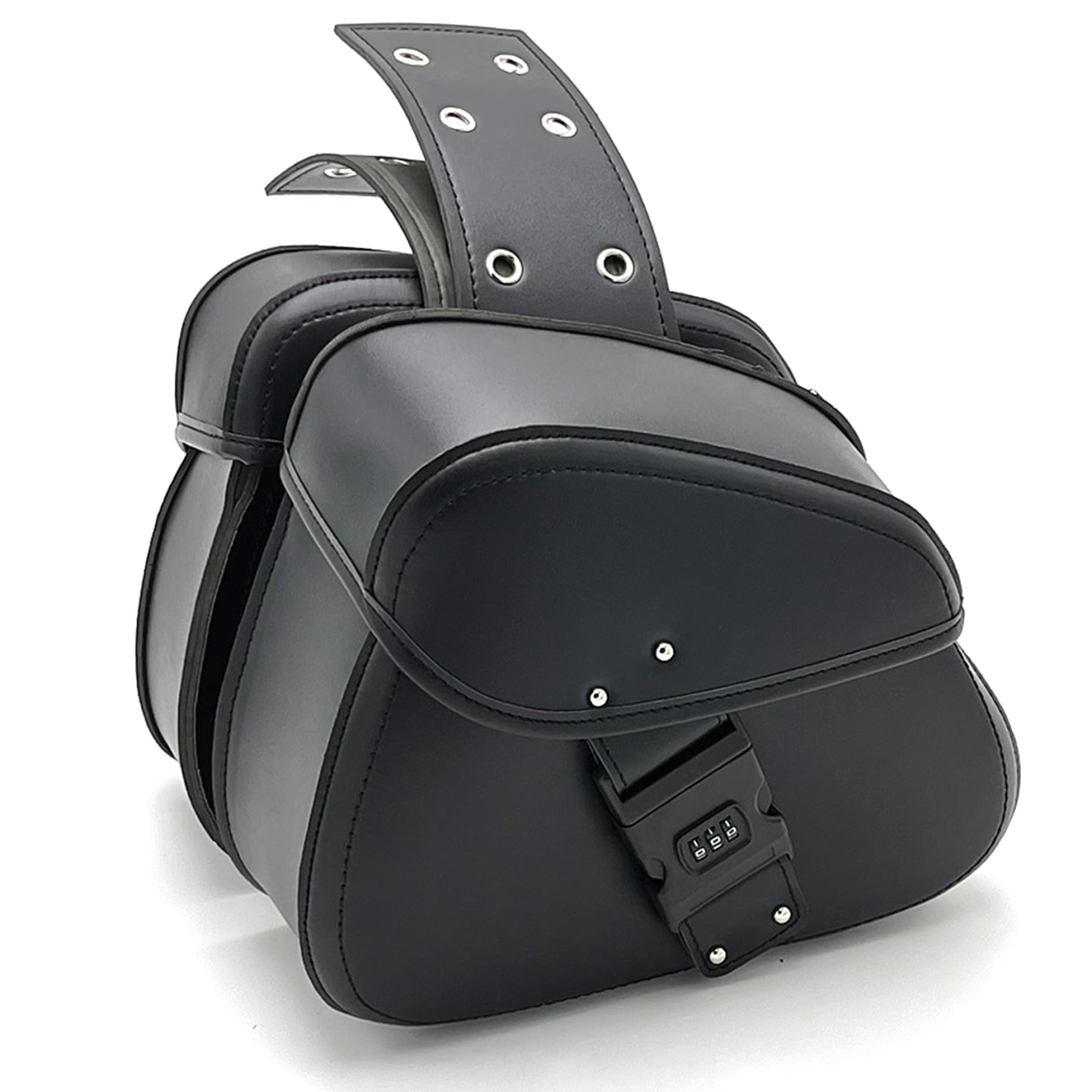 MOUNTTU Paar Motorrad-Satteltaschen, 13 x 4 x 10 Zoll, Kunstleder, tragbar, stilvoll, Motorrad-Seitentasche mit Schnallenverschluss für Motorzubehör, Motorradtasche, Satteltasche MOUNTTU Paar Motorrad-Satteltaschen, 13 x 4 x 10 Zoll, Kunstleder, tragbar, stilvoll, Motorrad-Seitentasche mit Schnallenverschluss für Motorzubehör, Motorradtasche, Satteltasche von MOUNTTU