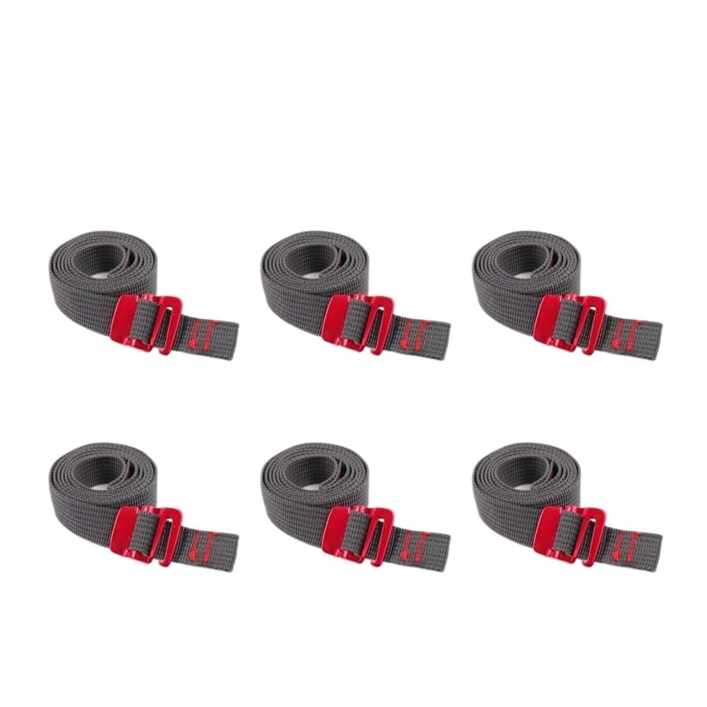 1,5 m Nylon-Druckschnalle, Paletten-Gurt, Gepäck, fester Auto-Spanner, Spanngurte, Ratschen-Spanngurt (6 Stück) von MOVDARL